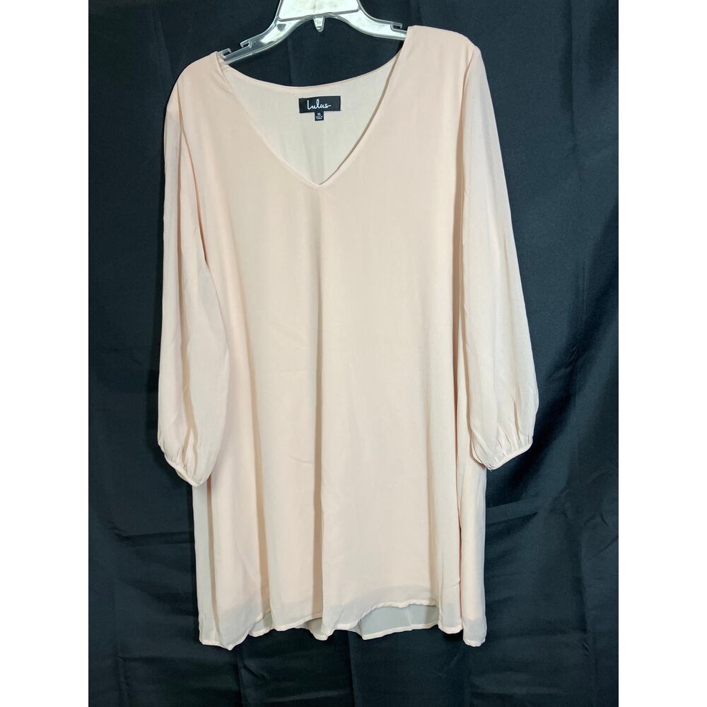 Lulu's Shifting Dears Dress Blush Dress Size XL Blush NWT